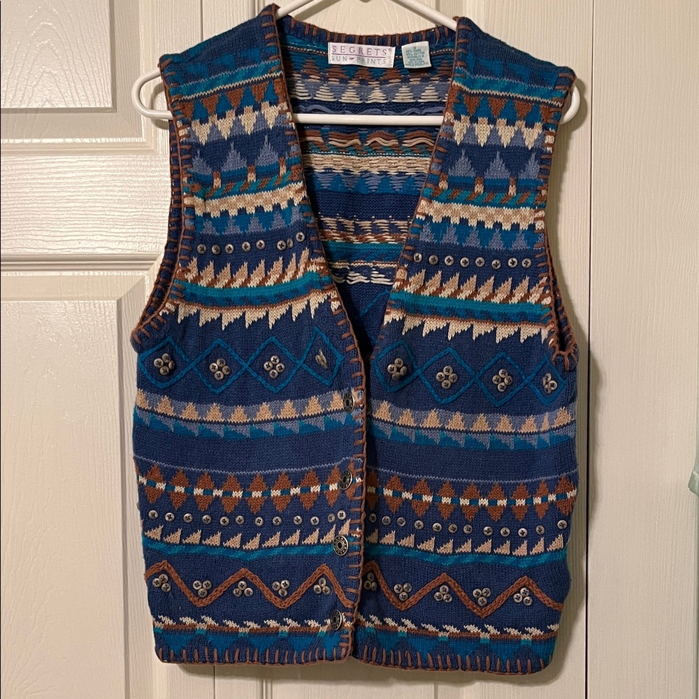 Colorful Geometric Vest by Segrets